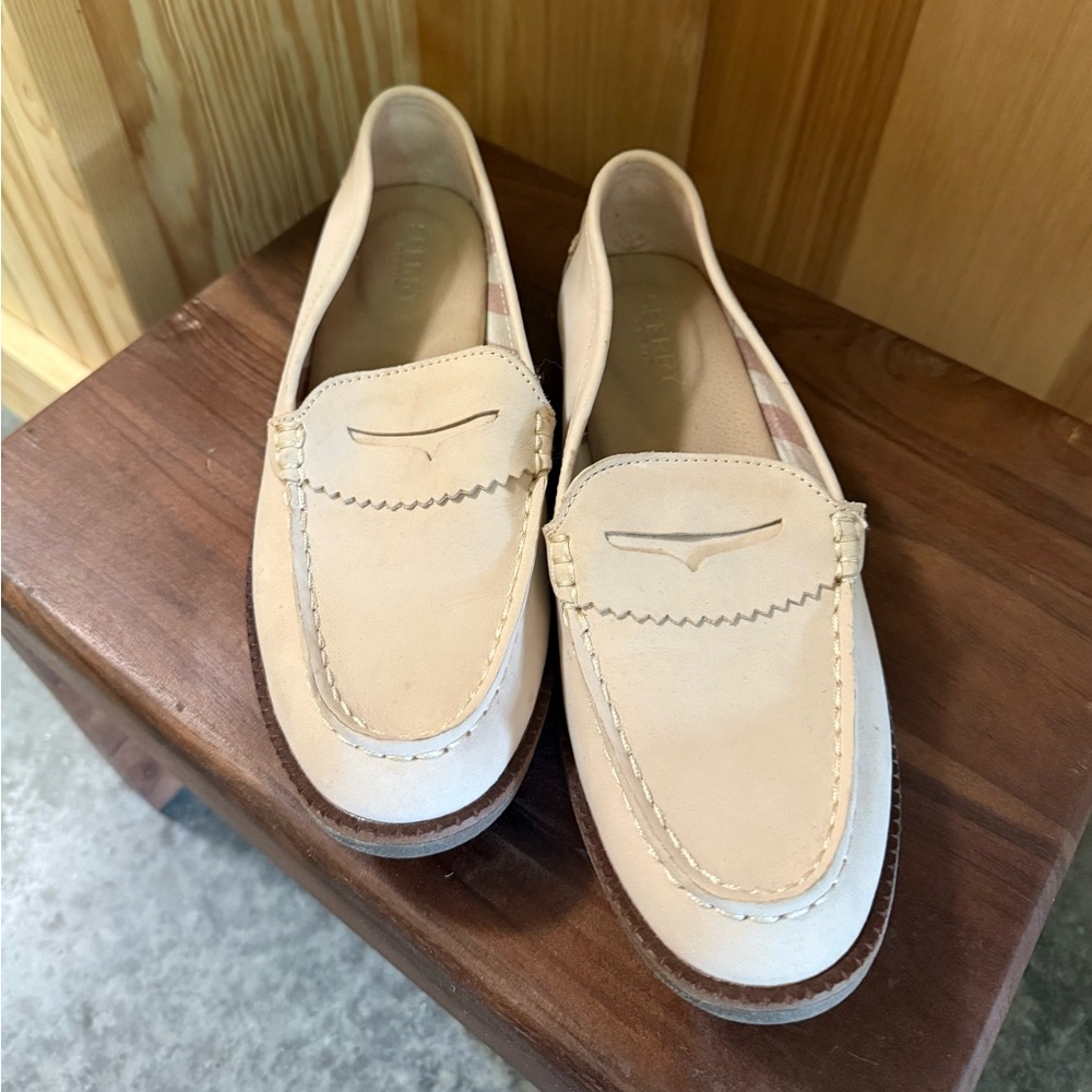 Sperry Dusty Pink Leather Penny Loafers